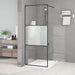 Perete cabină duș walk-in negru 80x195 cm sticlă ESG semi-mată - WALTI WALTI