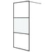 Perete cabină duș walk-in negru 90x195 cm sticlă ESG semi-mată - WALTI WALTI
