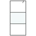 Perete cabină duș walk-in negru 90x195 cm sticlă ESG semi-mată - WALTI WALTI