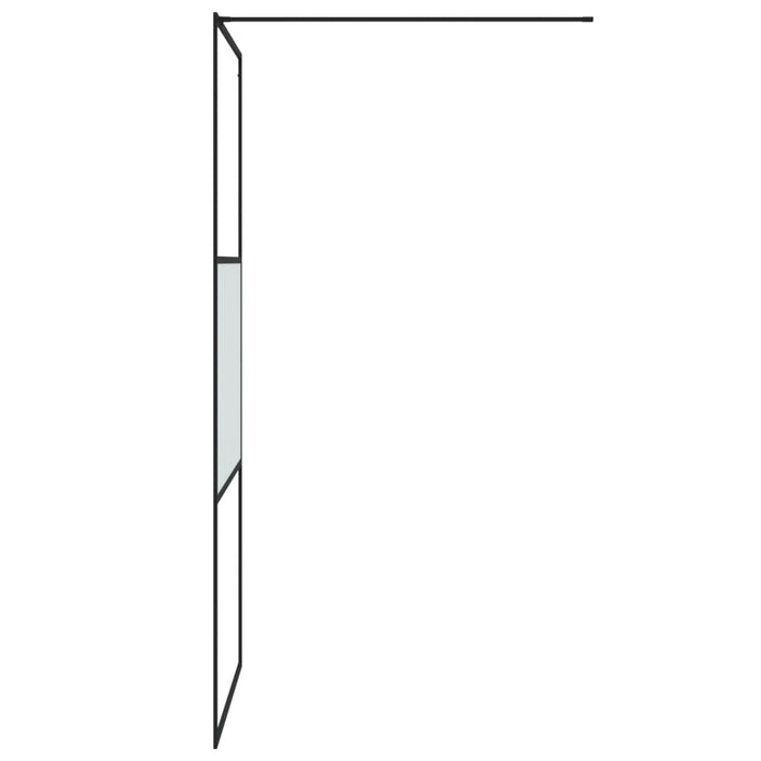 Perete cabină duș walk-in negru 90x195 cm sticlă ESG semi-mată - WALTI WALTI