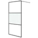 Perete cabină duș walk-in negru 100x195 cm sticlă ESG semi-mată - WALTI WALTI