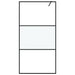 Perete cabină duș walk-in negru 100x195 cm sticlă ESG semi-mată - WALTI WALTI