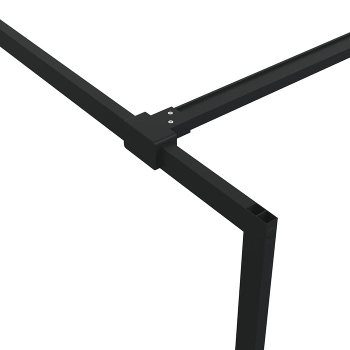 Perete cabină duș walk-in negru 100x195 cm sticlă ESG semi-mată - WALTI WALTI