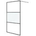 Perete cabină duș walk-in negru 115x195 cm sticlă ESG semi-mată - WALTI WALTI