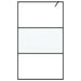 Perete cabină duș walk-in negru 115x195 cm sticlă ESG semi-mată - WALTI WALTI