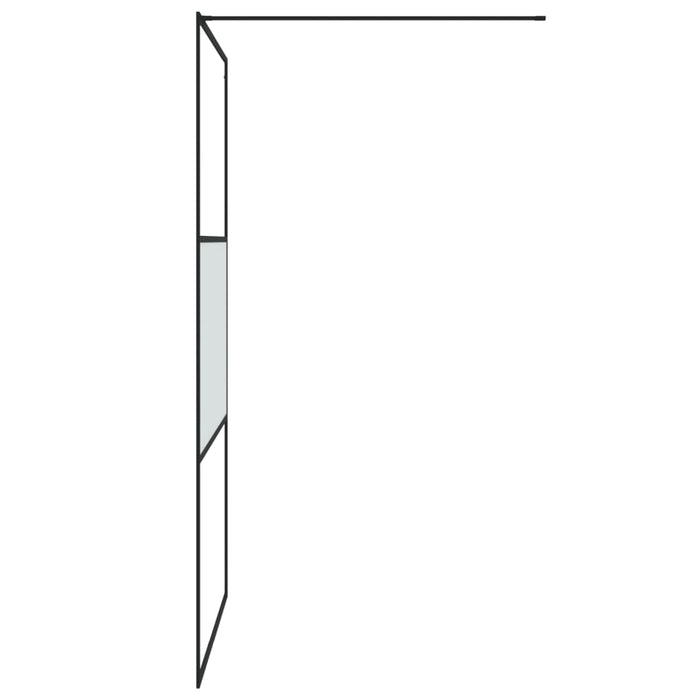 Perete cabină duș walk-in negru 115x195 cm sticlă ESG semi-mată - WALTI WALTI