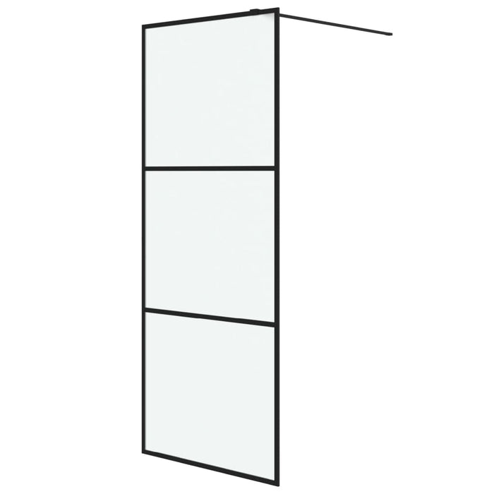 Perete cabină duș walk-in negru 80x195 cm sticlă ESG mată - WALTI WALTI