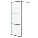 Perete cabină duș walk-in negru 80x195 cm sticlă ESG mată - WALTI WALTI