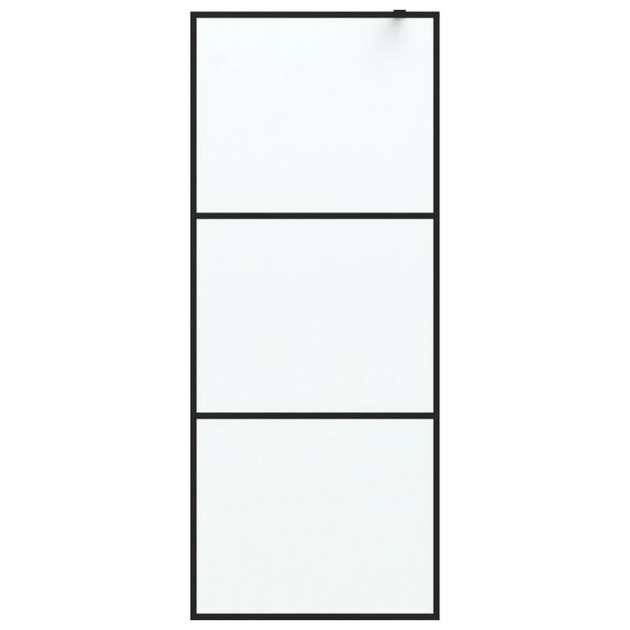 Perete cabină duș walk-in negru 80x195 cm sticlă ESG mată - WALTI WALTI