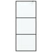 Perete cabină duș walk-in negru 80x195 cm sticlă ESG mată - WALTI WALTI