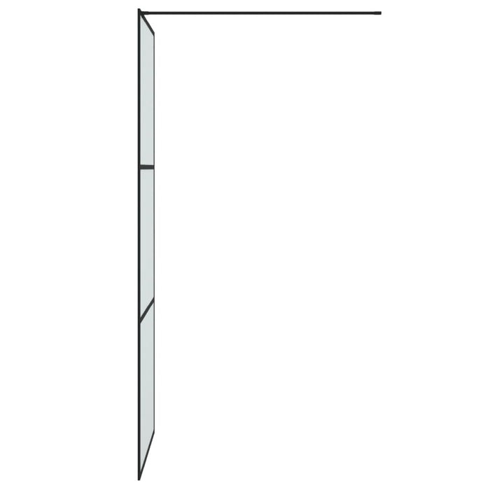 Perete cabină duș walk-in negru 80x195 cm sticlă ESG mată - WALTI WALTI