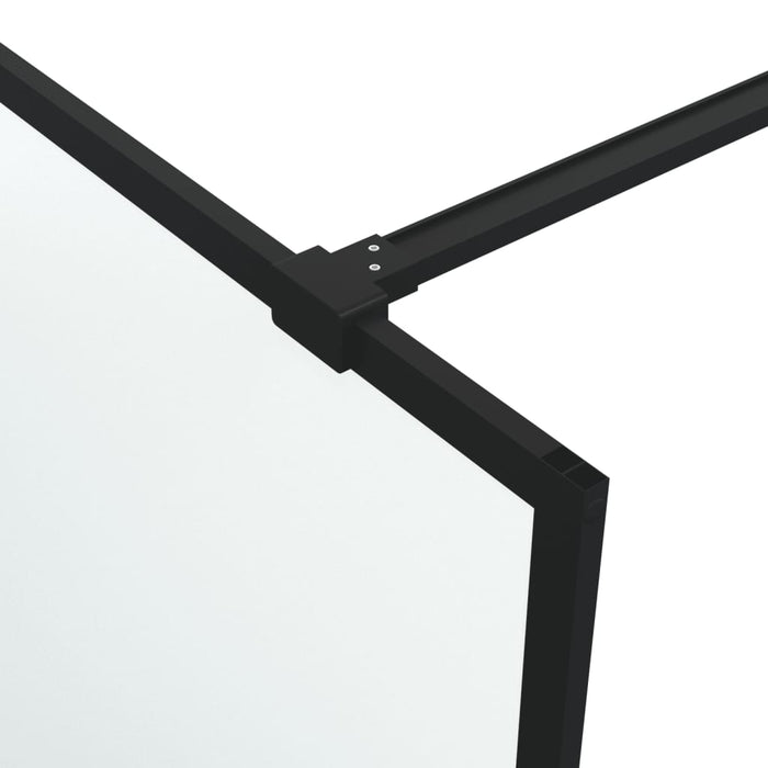 Perete cabină duș walk-in negru 80x195 cm sticlă ESG mată - WALTI WALTI