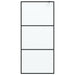 Perete cabină duș walk-in negru 90x195 cm sticlă ESG mată - WALTI WALTI