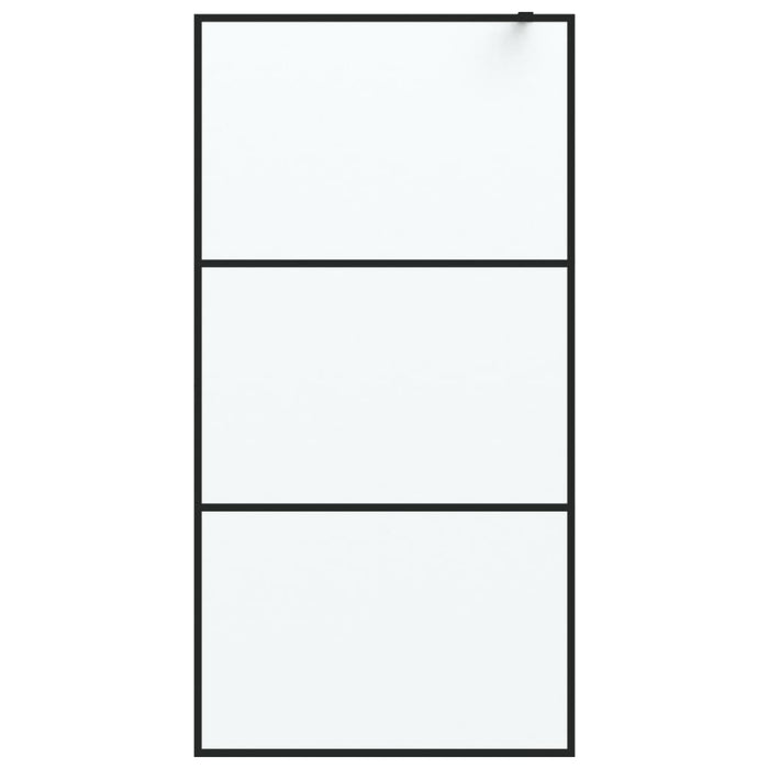 Perete cabină duș walk-in negru 100x195 cm sticlă ESG mată - WALTI WALTI
