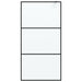 Perete cabină duș walk-in negru 100x195 cm sticlă ESG mată - WALTI WALTI