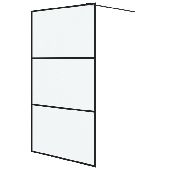 Perete cabină duș walk-in negru 115x195 cm sticlă ESG mată - WALTI WALTI