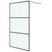 Perete cabină duș walk-in negru 115x195 cm sticlă ESG mată - WALTI WALTI
