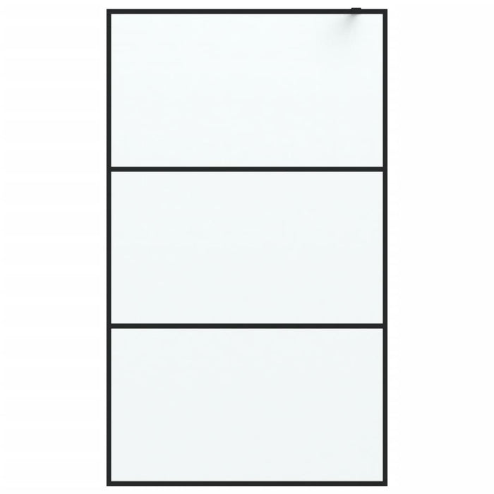 Perete cabină duș walk-in negru 115x195 cm sticlă ESG mată - WALTI WALTI