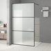 Perete cabină duș walk-in negru 115x195 cm sticlă ESG mată - WALTI WALTI