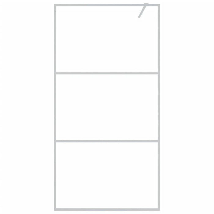 Paravan duș walk-in argintiu 100x195 cm sticlă ESG transparentă - WALTI WALTI