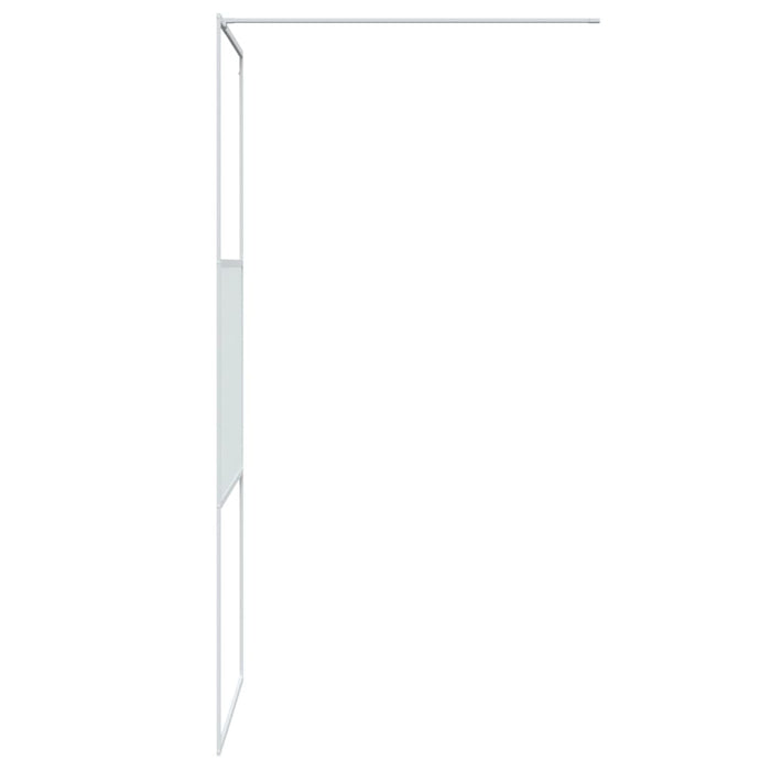 Paravan de duș walk-in, alb, 80x195 cm, sticlă ESG transparentă - WALTI WALTI