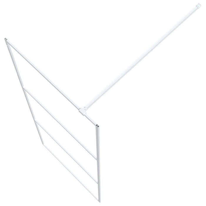 Paravan de duș walk-in, alb, 80x195 cm, sticlă ESG transparentă - WALTI WALTI