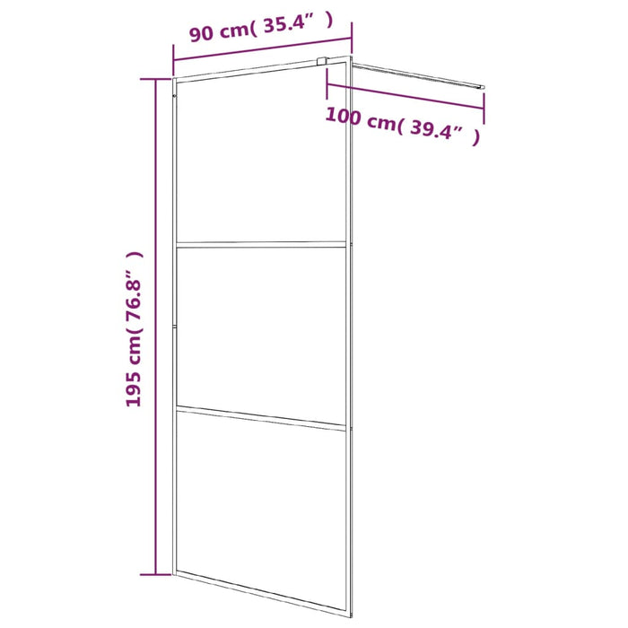 Paravan duș walk-in, alb, 90x195 cm, sticlă ESG transparentă - WALTI WALTI
