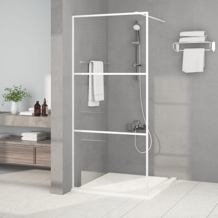 Paravan duș walk-in, alb, 90x195 cm, sticlă ESG transparentă - WALTI WALTI