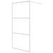 Paravan duș walk-in, alb, 100x195 cm, sticlă ESG transparentă - WALTI WALTI