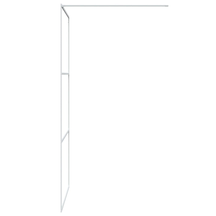 Paravan duș walk-in, alb, 100x195 cm, sticlă ESG transparentă - WALTI WALTI