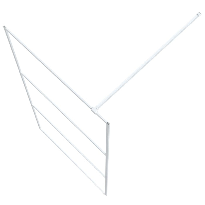 Paravan duș walk-in, alb, 100x195 cm, sticlă ESG transparentă - WALTI WALTI