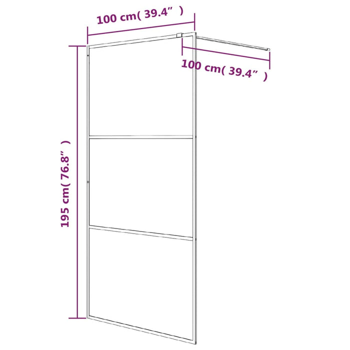 Paravan duș walk-in, alb, 100x195 cm, sticlă ESG transparentă - WALTI WALTI