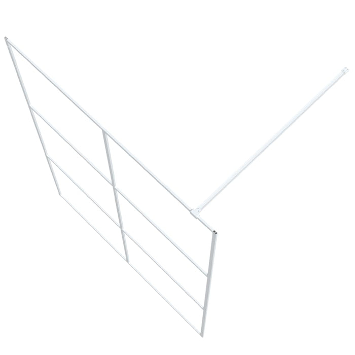 Paravan duș walk-in, alb, 140x195 cm, sticlă ESG transparentă - WALTI WALTI