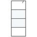Perete cabină duș walk-in negru 80x195 cm sticlă ESG semi-mată - WALTI WALTI