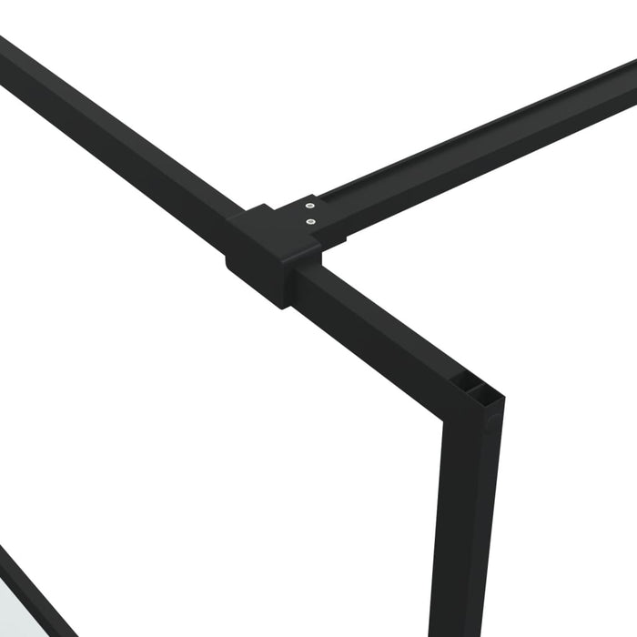 Perete cabină duș walk-in negru 80x195 cm sticlă ESG semi-mată - WALTI WALTI