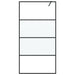Perete cabină duș walk-in negru 100x195 cm sticlă ESG semi-mată - WALTI WALTI