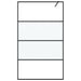 Perete cabină duș walk-in negru 115x195 cm sticlă ESG semi-mată - WALTI WALTI
