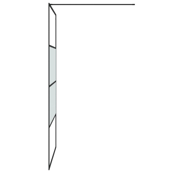 Perete cabină duș walk-in negru 115x195 cm sticlă ESG semi-mată - WALTI WALTI