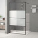Perete cabină duș walk-in negru 115x195 cm sticlă ESG semi-mată - WALTI WALTI