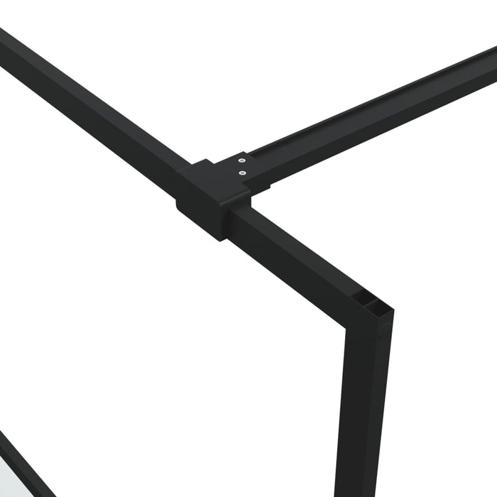 Perete cabină duș walk-in negru 140x195 cm sticlă ESG semi-mată - WALTI WALTI