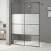 Perete cabină duș walk-in negru 140x195 cm sticlă ESG semi-mată - WALTI WALTI