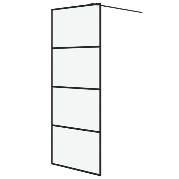 Perete cabină duș walk-in negru 80x195 cm sticlă ESG mată - WALTI WALTI