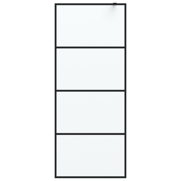 Perete cabină duș walk-in negru 80x195 cm sticlă ESG mată - WALTI WALTI