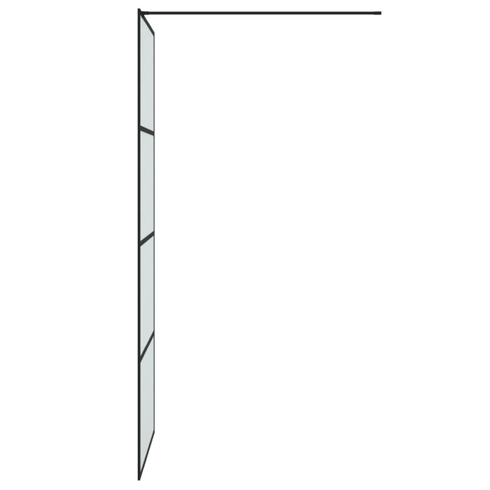 Perete cabină duș walk-in negru 80x195 cm sticlă ESG mată - WALTI WALTI