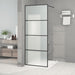 Perete cabină duș walk-in negru 80x195 cm sticlă ESG mată - WALTI WALTI