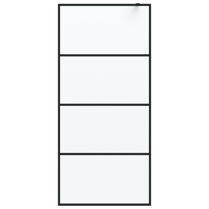 Perete cabină duș walk-in negru 90x195 cm sticlă ESG mată - WALTI WALTI
