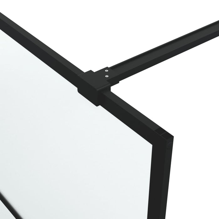 Perete cabină duș walk-in negru 90x195 cm sticlă ESG mată - WALTI WALTI