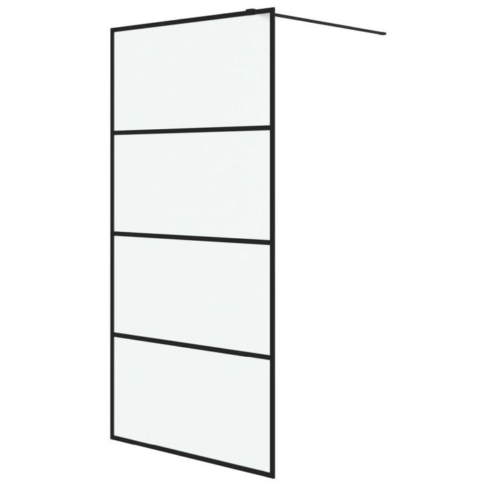 Perete cabină duș walk-in negru 100x195 cm sticlă ESG mată - WALTI WALTI
