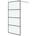 Perete cabină duș walk-in negru 100x195 cm sticlă ESG mată - WALTI WALTI