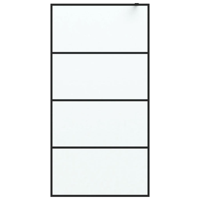 Perete cabină duș walk-in negru 100x195 cm sticlă ESG mată - WALTI WALTI
